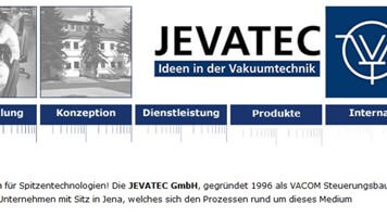 Internetseiten der JEVATEC GmbH ab 2011